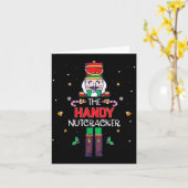 Handy Nutcracker Funny Christmas Family Matching O Kaart (Gele Bloem)