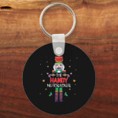 Handy Nutcracker Funny Christmas Family Matching O Sleutelhanger (Voorkant)