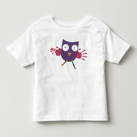 Handy Owl - Toddler Kinder Shirts (Voorkant)