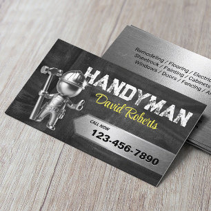 Handyman 3D Worker Reparatie & Onderhoud Service Visitekaartje