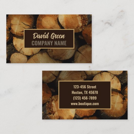 Handyman Aannemer Bouw Timmerhout Visitekaartje (Voorkant / Achterkant)