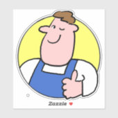 Handyman-Afbeelding in kleurensticker Sticker (Vel)