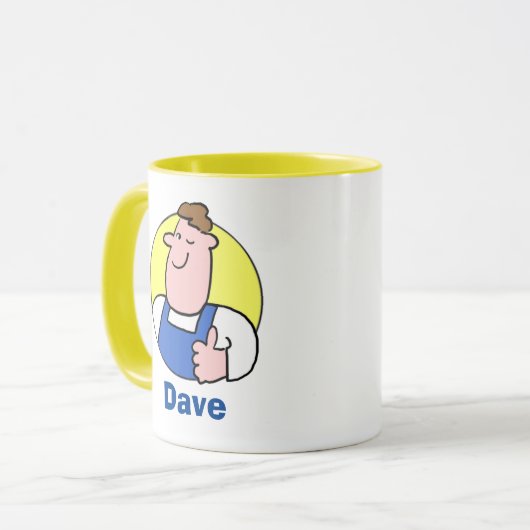 Handyman Afbeelding met naam Mok (Voorkant links)