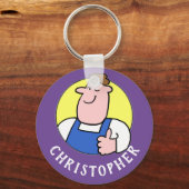 Handyman Afbeelding met Name Sleutelhanger (Voorkant)