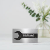 Handyman Auto Repair Maintenance Service Metallic Visitekaartje (Staand voorkant)