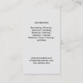 Handyman Auto Repair Service Minimalist Visitekaartje (Achterkant)