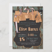 Handyman Baby shower Invitation Kaart (Voorkant)