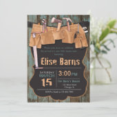 Handyman Baby shower Invitation Kaart (Staand voorkant)