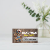 Handyman Beer Houtbewerker Huis Reparatie Service  Visitekaartje (Staand voorkant)