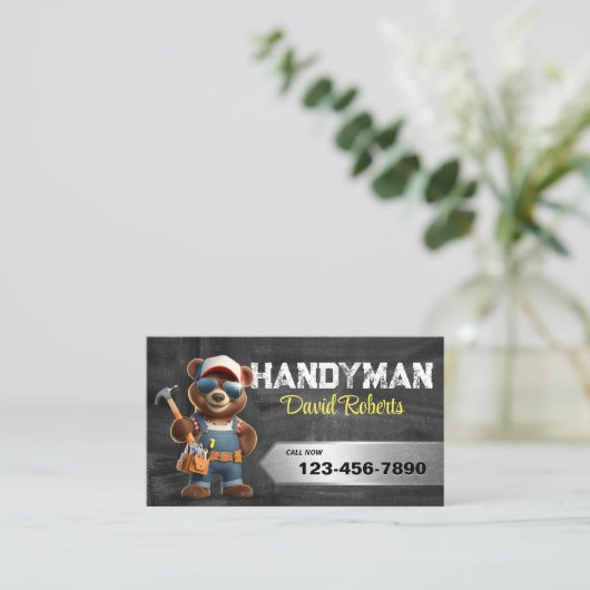 Handyman Beer Huis Reparatie & Onderhoud Service Visitekaartje (Staand voorkant)
