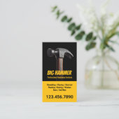 Handyman Big Hammer Repair Service Visitekaartje (Staand voorkant)