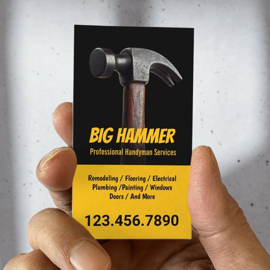Handyman Big Hammer Repair Service Visitekaartje