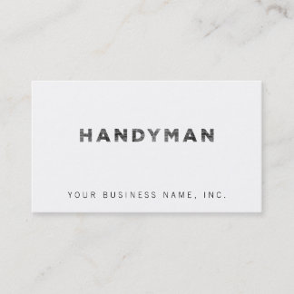 Handyman [Black Faux Letterpress Style] Visitekaartje