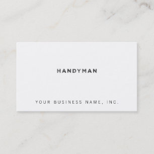 Handyman [Black Letterpress-stijl] Visitekaartje