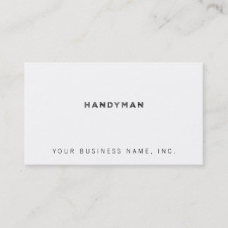 Handyman [Black Letterpress-stijl] Visitekaartje