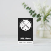 Handyman Black Professional Custom Monogram Logo Visitekaartje (Staand voorkant)
