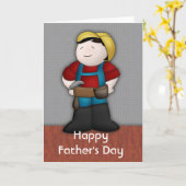 Handyman: blanco Vaderdag Wenskaart Kaart (Gele Bloem)