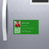 Handyman bos groene foto QR code Magnetisch Visitekaartje