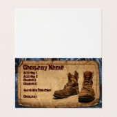 Handyman, bouw, onderhoud van werknemers visitekaartje (Buitenkant ongevouwen)