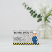 Handyman Bouwvakker Visitekaartje (Staand voorkant)