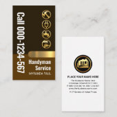 Handyman Brown Layers Gold Tab Visitekaartje (Voorkant / Achterkant)