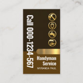 Handyman Brown Layers Gold Tab Visitekaartje (Voorkant)
