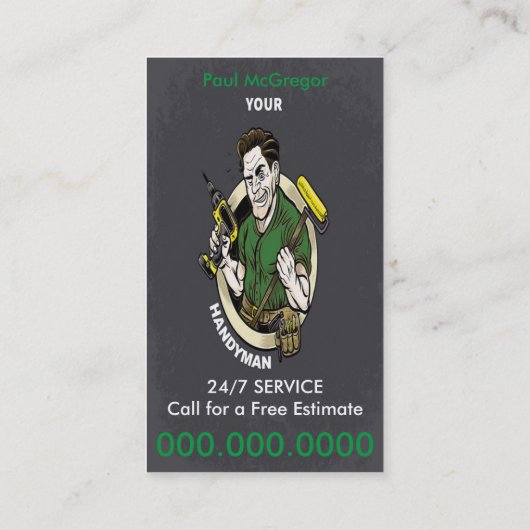 Handyman Business Card Visitekaartje (Achterkant)