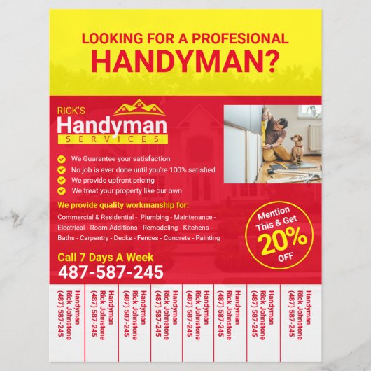 Handyman Business Flyer - Home Business (Voorkant)