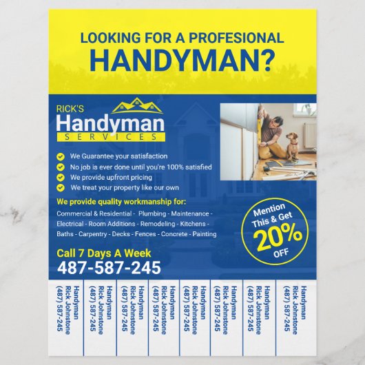 Handyman Business Flyer - Home Business (Voorkant)