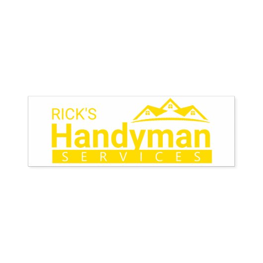 Handyman Business Logo Stamp - Home Business Zelfinktende Stempel (Design)