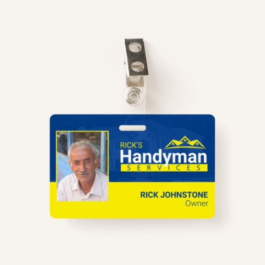 Handyman Business Metal Clip Badge - Home Business (Voorkant met clip)