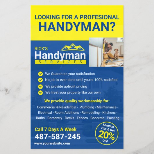 Handyman Business Promo Flyer - Home Business (Voorkant)