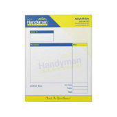 Handyman Business Quote Pad - Home Business Notitieblok (Linkerzijde)