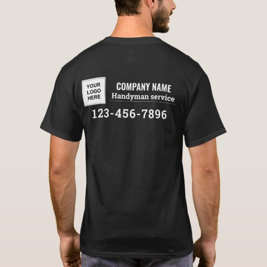 Handyman business services name logo brandmerkwerk t-shirt (Achterkant)