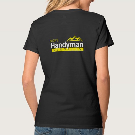 Handyman Business Womens Veck - Home Business T-shirt (Achterkant)