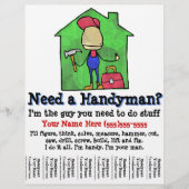 Handyman. Carpenter. Bouwer. Marketing flyer (Voorkant)