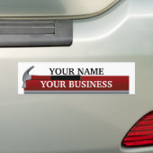 Handyman Carpenter Hammer Bumpersticker (Op auto)