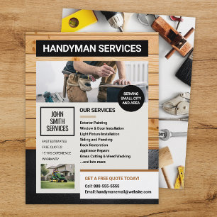 Handyman Carpenter Home Renovaties Diensten Flyer