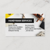 Handyman Carpenter Home Renovaties Diensten Visitekaartje (Achterkant)
