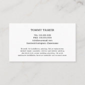 Handyman Carpenter Home repair Tools Logo Visitekaartje (Achterkant)