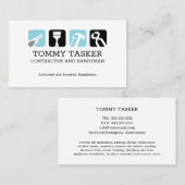 Handyman Carpenter Home repair Tools Logo Visitekaartje (Voorkant / Achterkant)