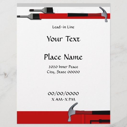 Handyman Carpenter Painter Flyer (Voorkant)