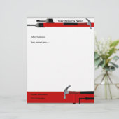 Handyman Carpenter Painter Letterhead Stationery (Staand voorkant)