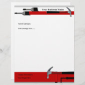 Handyman Carpenter Painter Letterhead Stationery (Voorkant / Achterkant)