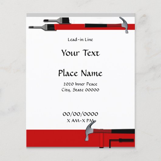 Handyman Carpenter Painter Small Flyer (Voorkant)