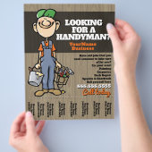 Handyman Carpenter Plumber Painter verdient geld Flyer (Hand)