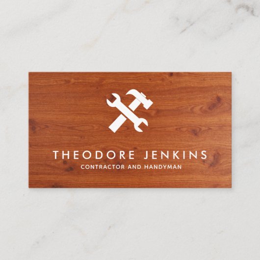 Handyman Carpenter Repair & Maintenance Service Visitekaartje (Voorkant)
