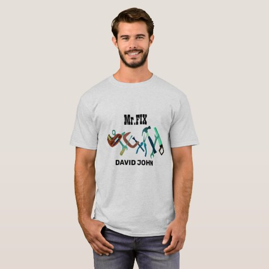 Handyman Carpenter Repairman Tools Construction T-shirt (Voorkant volledig)