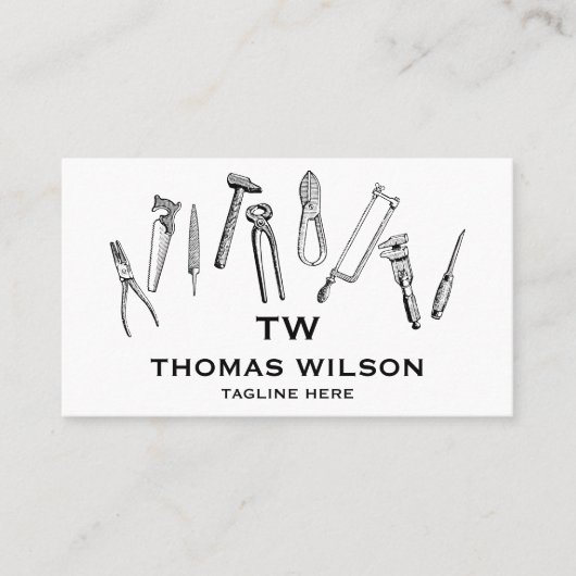  handyman Carpenter Tools Busi Visitekaartje (Voorkant)