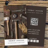 Handyman Carpenter Tools Foto QR-code Visitekaartje